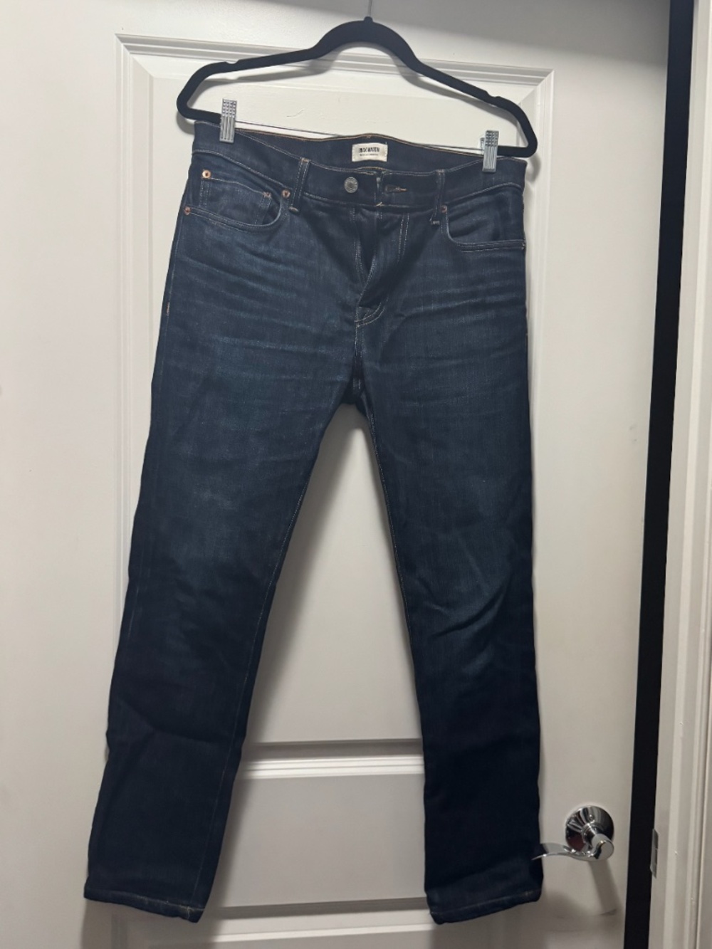 Buck Mason Mens Slim Fit Jean Dark Blue